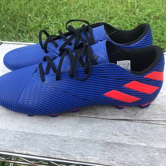 adidas Nemeziz Messi 19.4, men soccer cleats, size 13, red and blue , new - Picture 11 of 12